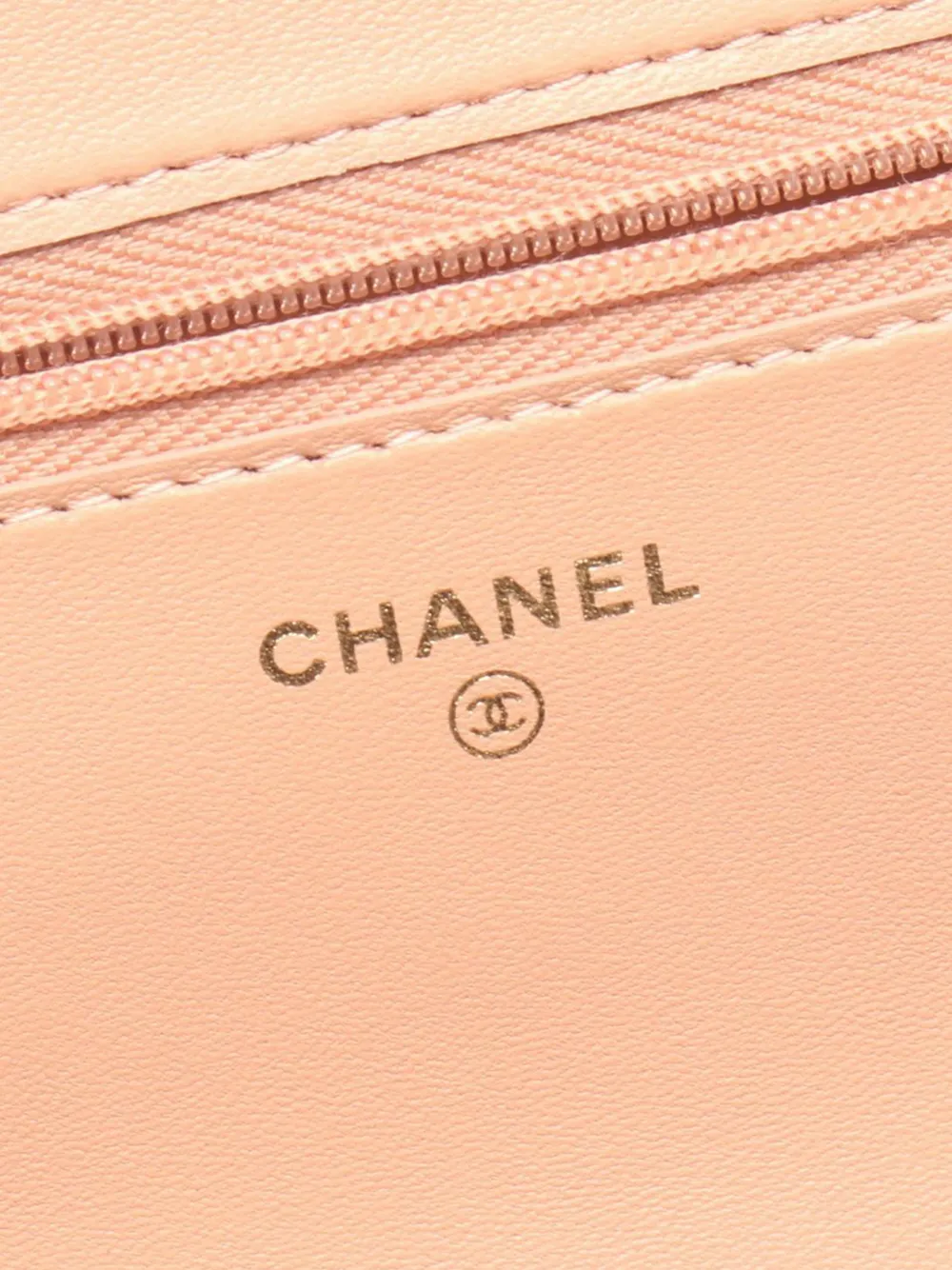  Chanel Pre-owned Mini Portefeuille Matelassé à Bride En Chaîne Cc En Cuir D'agneau (2021-2025) - Rose 