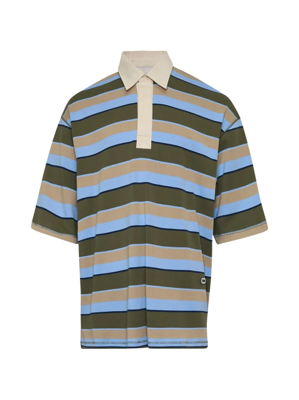 AMI Paris striped polo shirt - Blu
