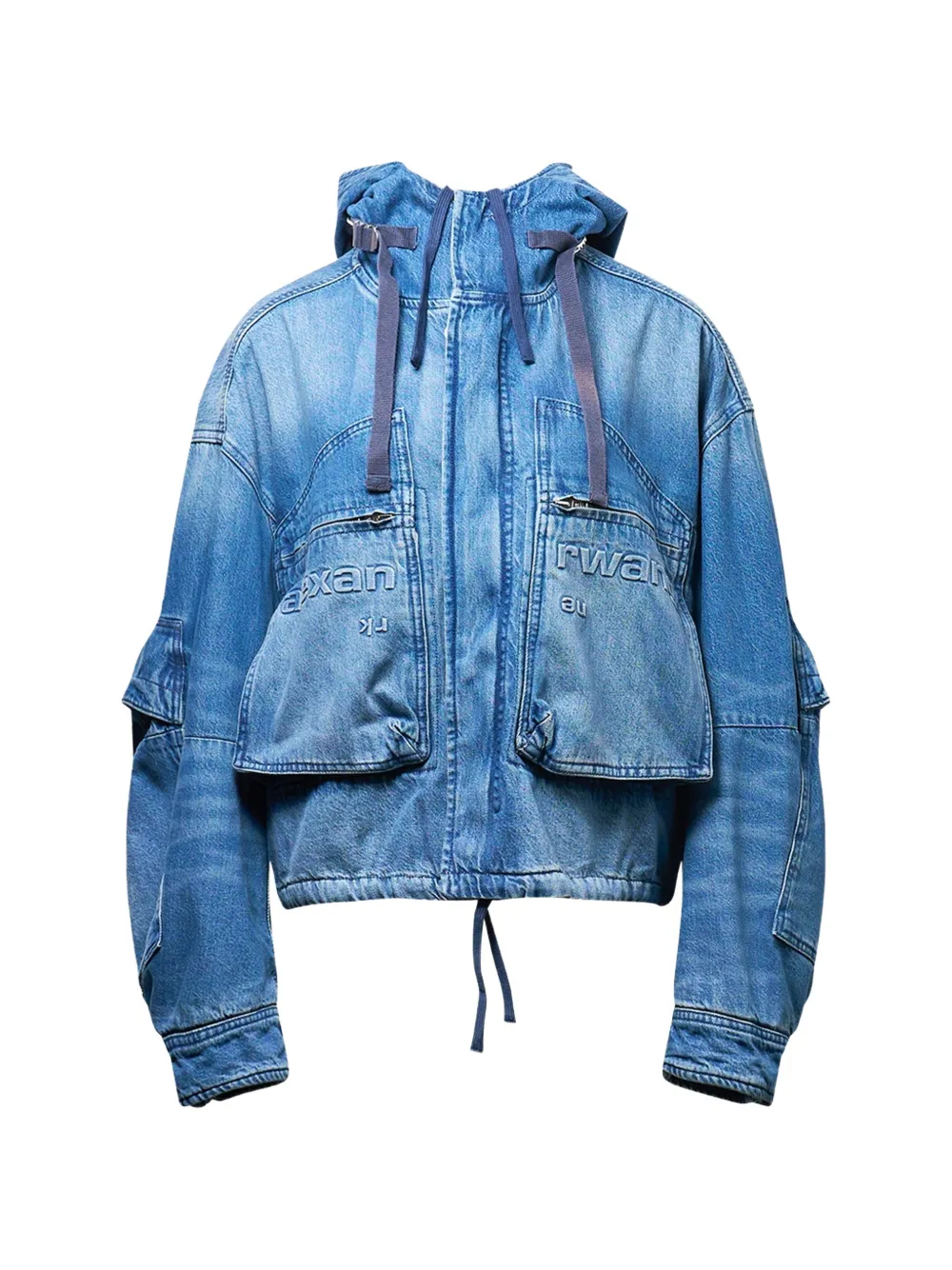 Alexander Wang hooded denim jacket - Blu