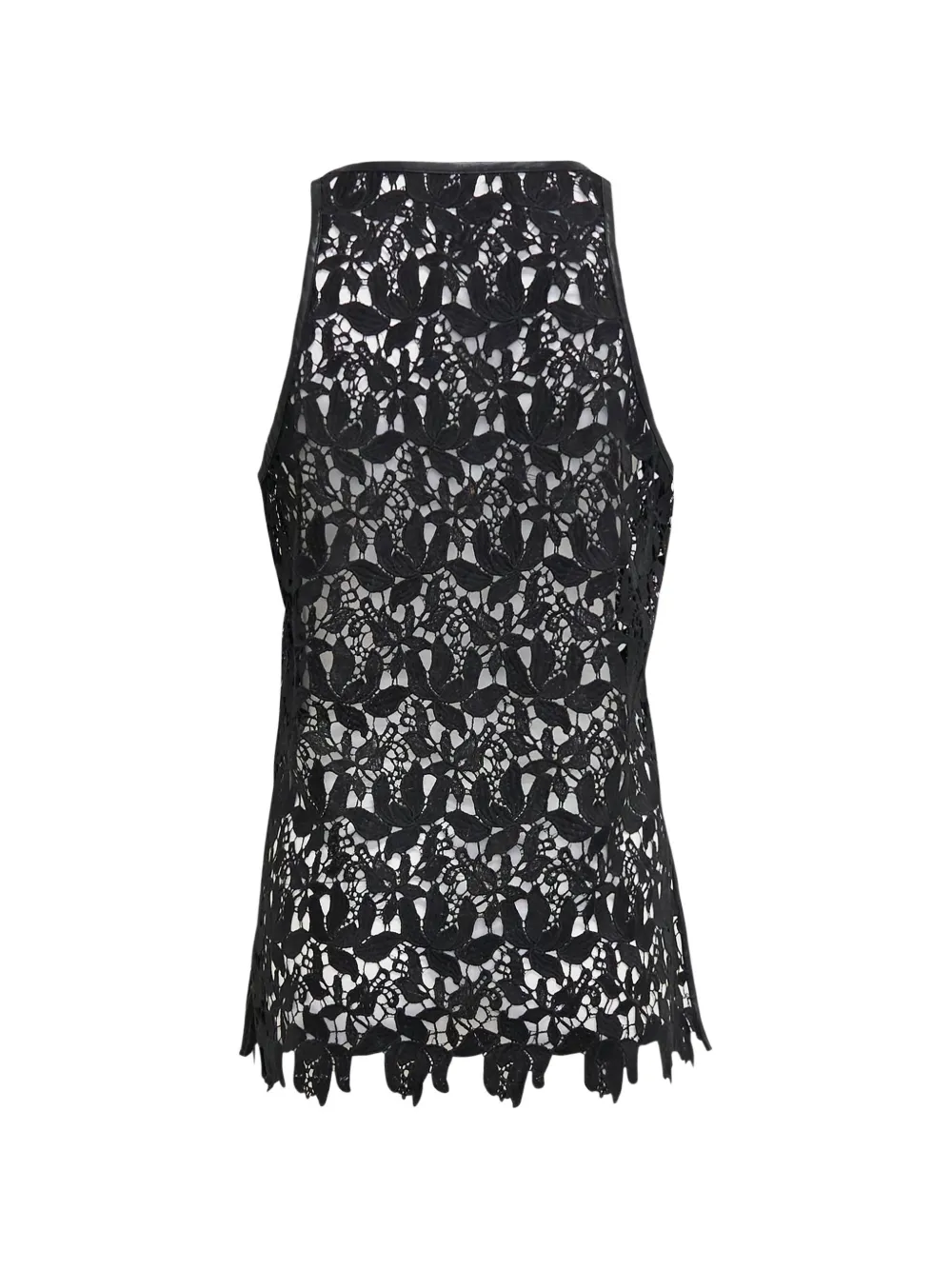  Ych Top Con Encaje Floral - Negro 