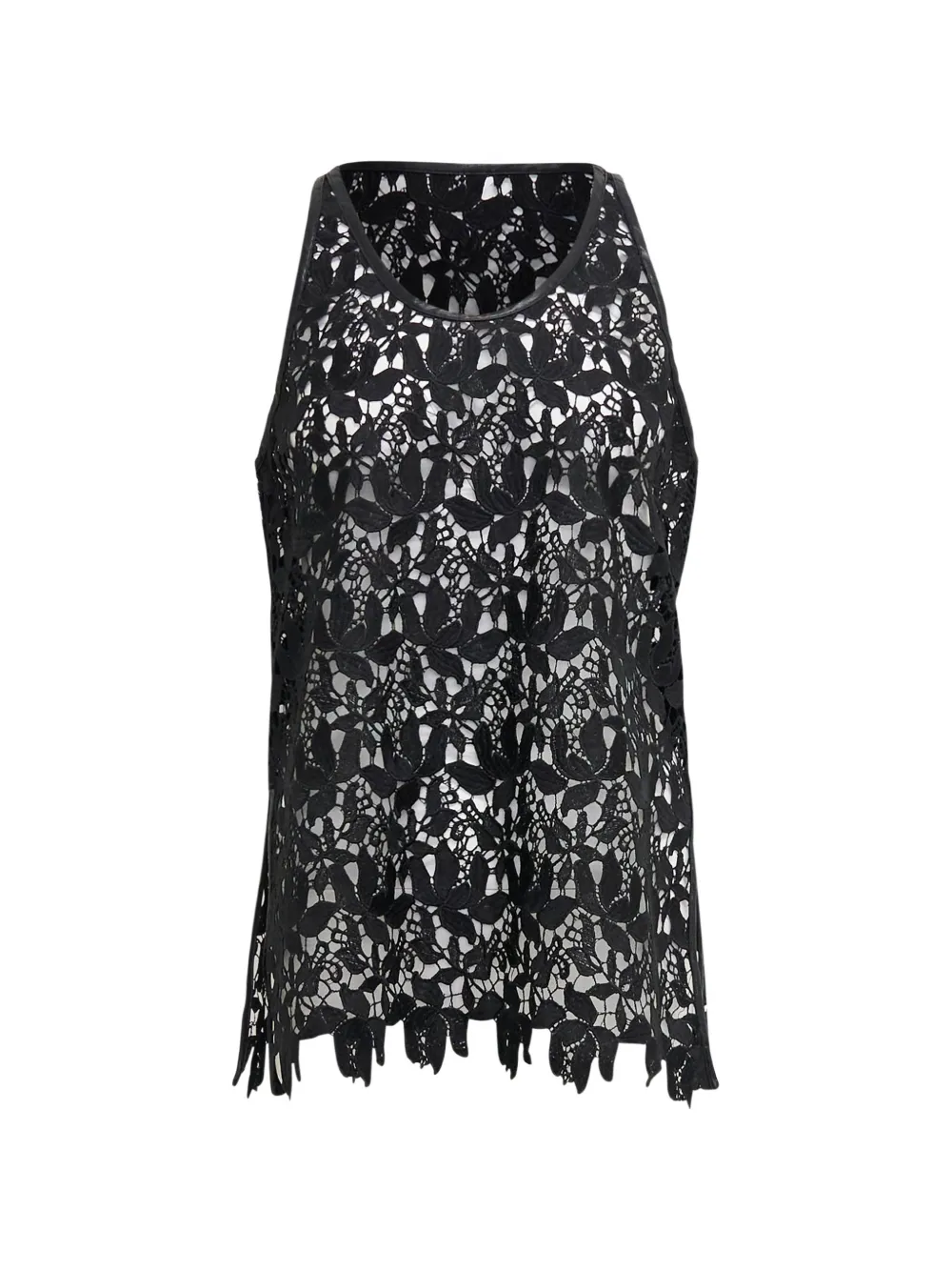 YCH floral-lace top - Nero