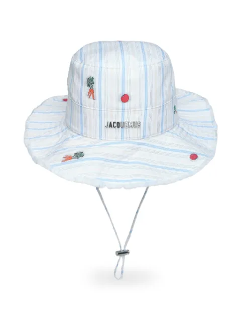 Jacquemus sombrero de pescador a rayas