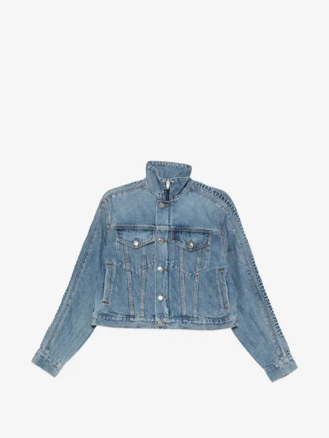 Alexander Wang logo-lettering denim jacket