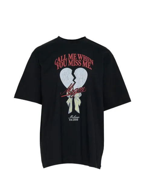 MSGM graphic-print cotton T-shirt