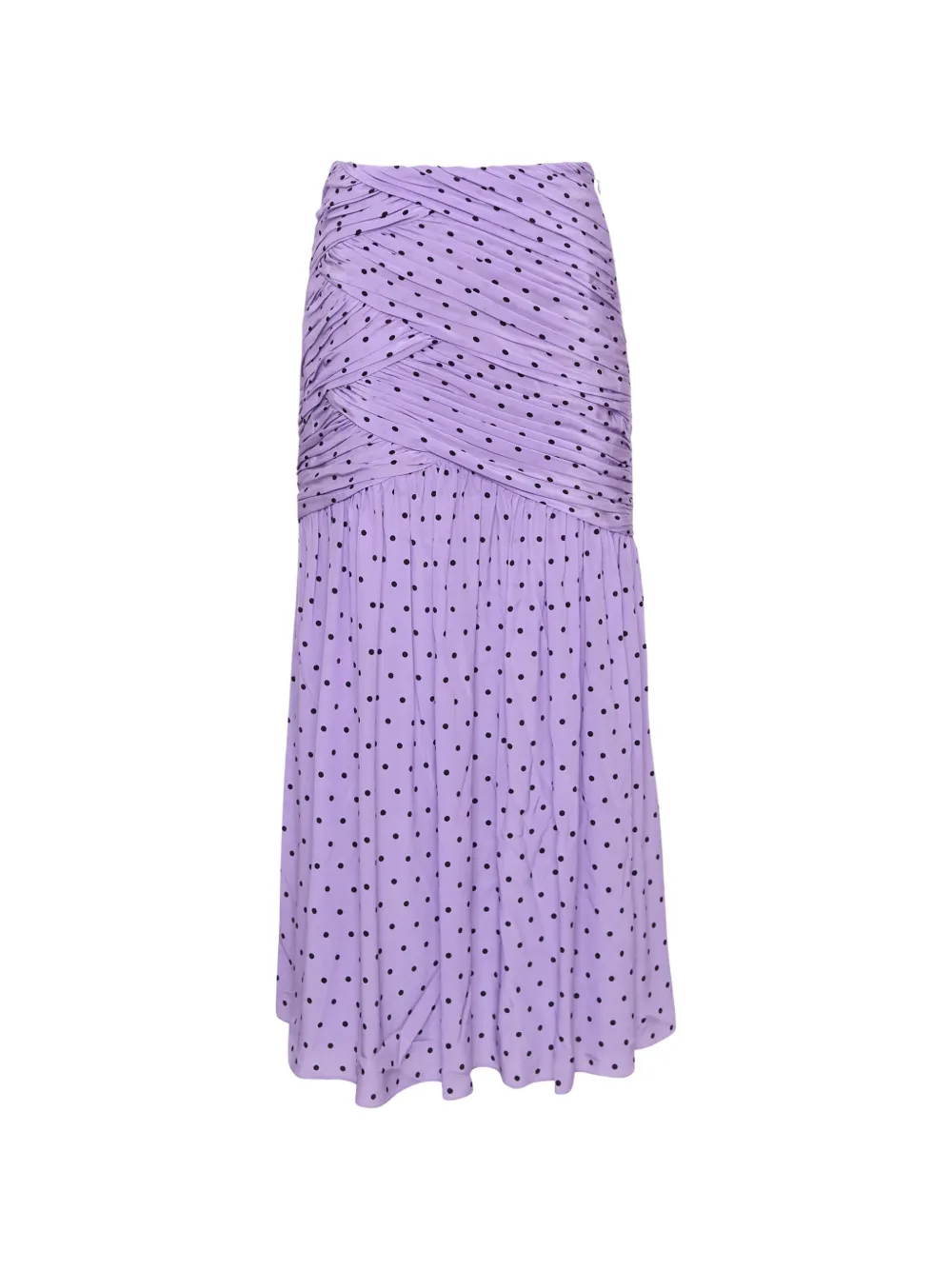 Carolina Herrera polka-dot ruched midi skirt - Violett