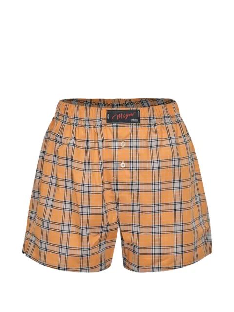 MSGM shorts a cuadros