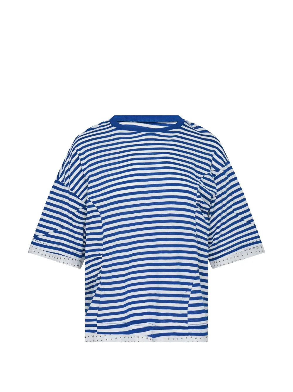 Undercover curve-seam striped T-shirt - Blu