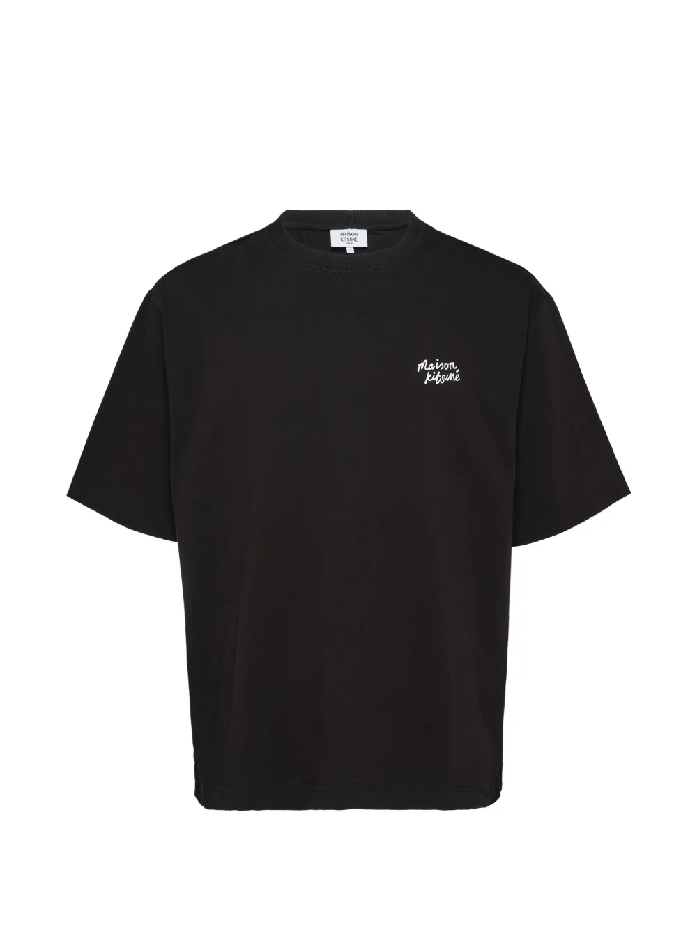 Maison Kitsuné logo-embroidered T-shirt - Schwarz