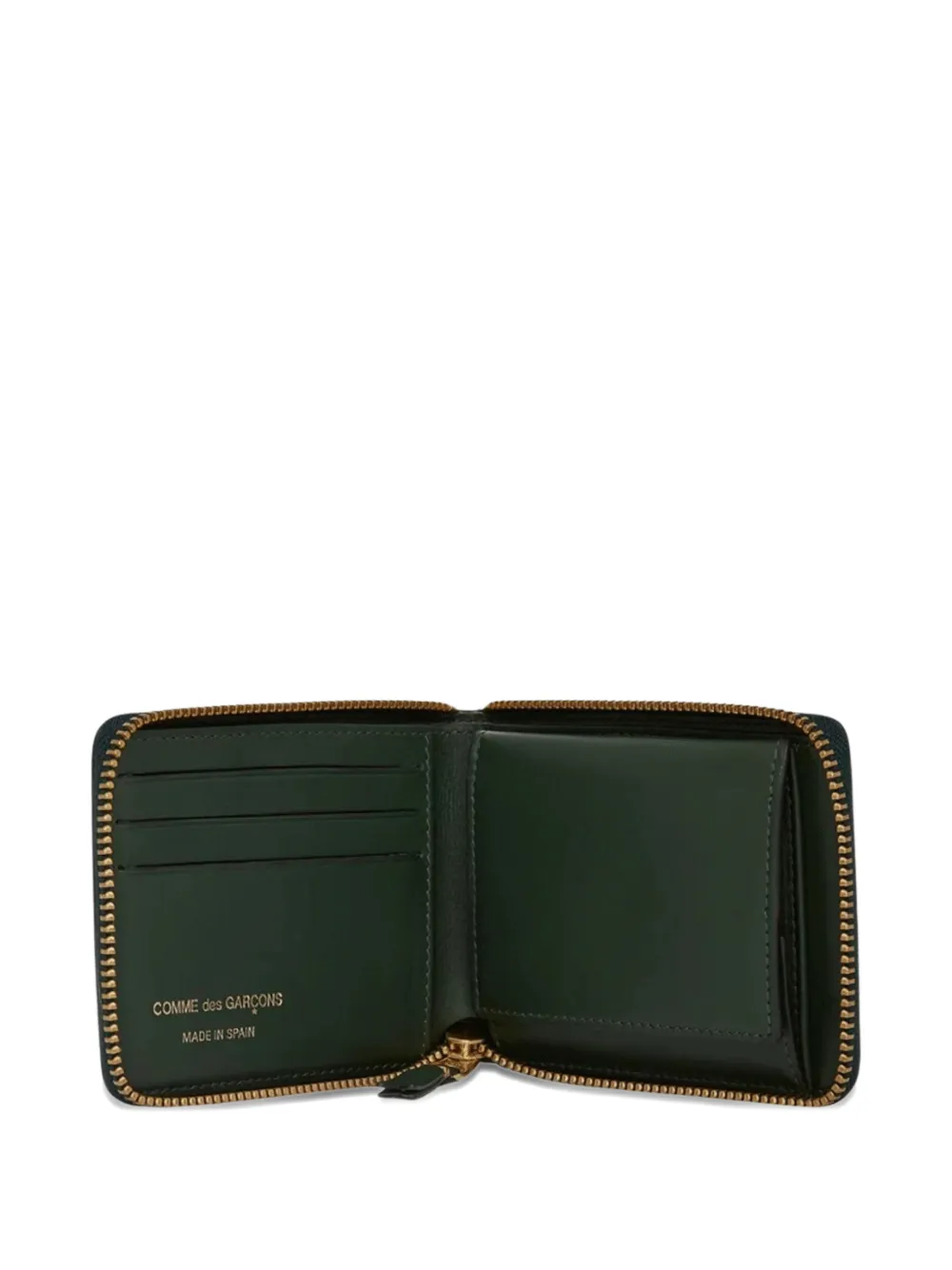 Comme Des Garçons Wallet Classic Line leren portemonnee Groen