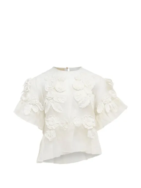 Ulla Johnson Aliya floral-appliqué blouse