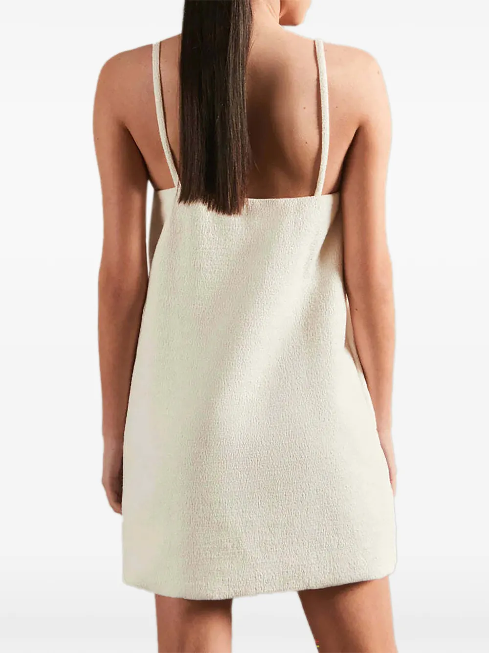 Adriana Degreas Mouwloze mini-jurk met schelpendetail Beige