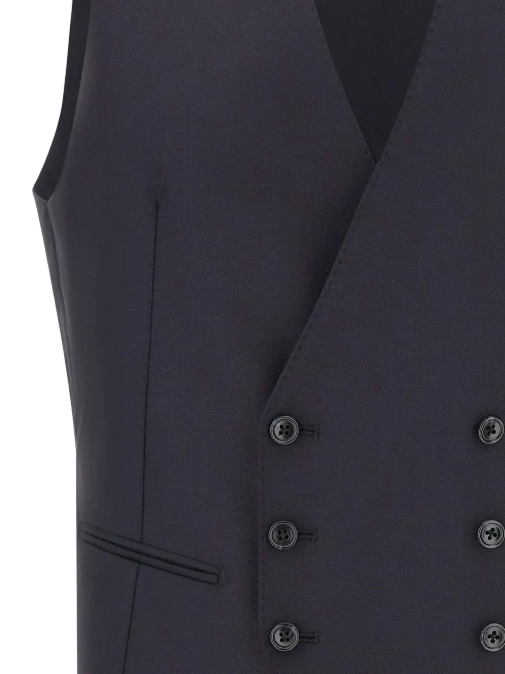 Tagliatore Gilet met dubbele rij knopen Blauw