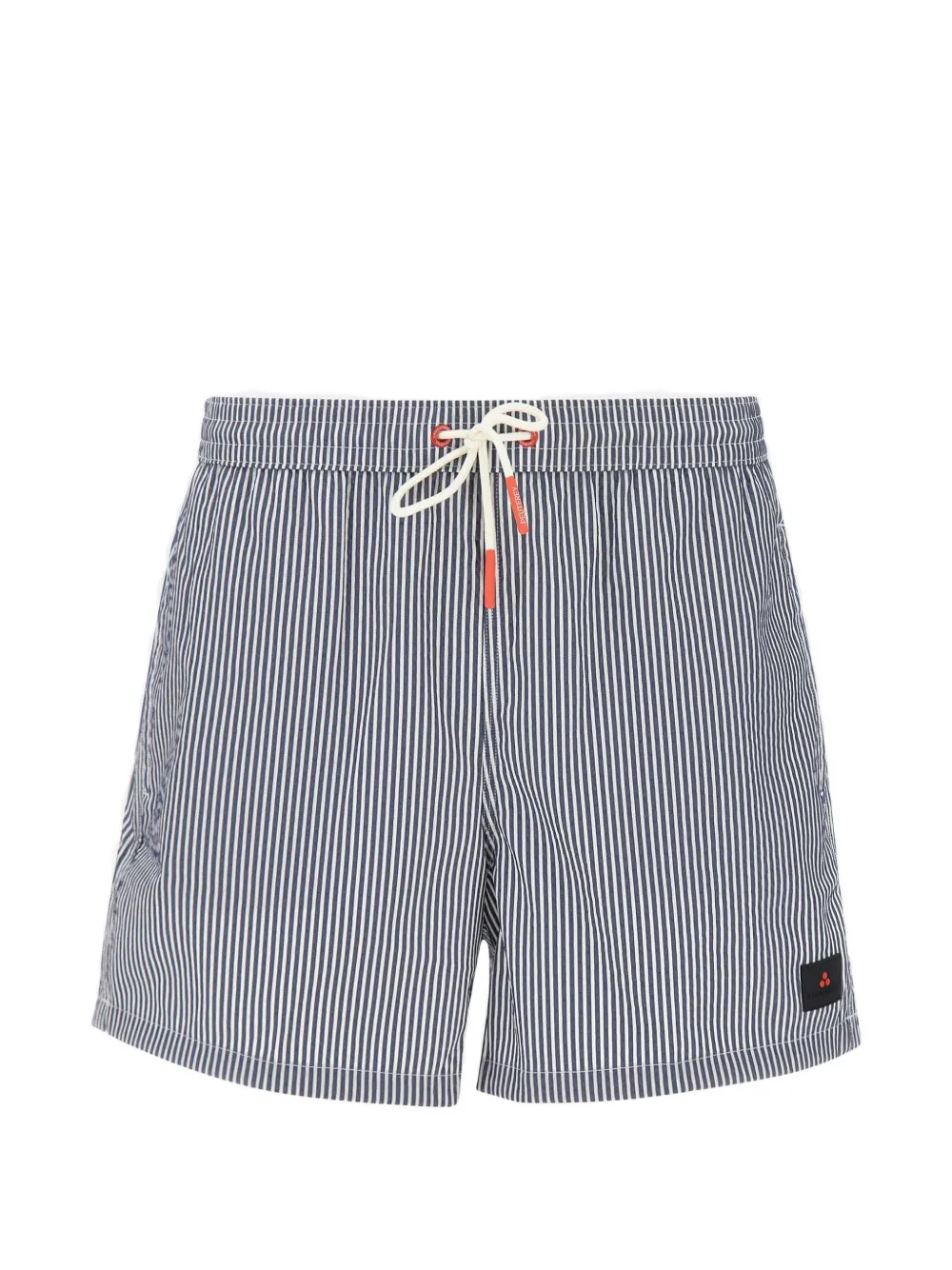 Peuterey striped crinkled-finish swim shorts - Blu