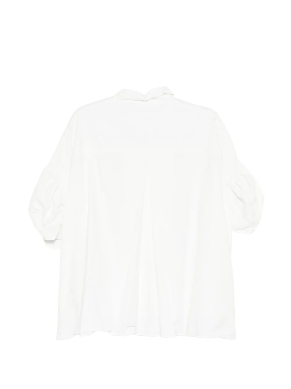 Rundholz Blouse met ruchemouwen Wit