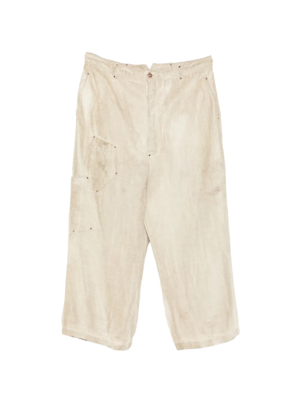 Rundholz rivet-detail hemp trousers - Toni neutri