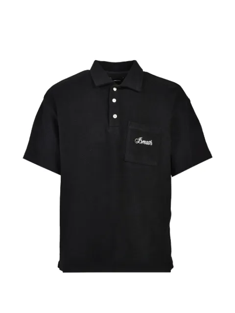 BREATH embroidered-logo pocket polo shirt