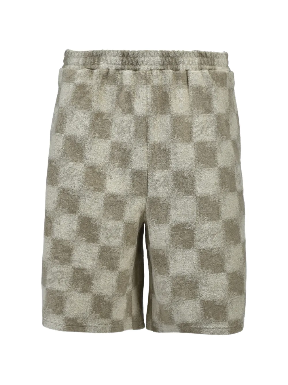 BREATH checkerboard-pattern terry-cloth shorts - Toni neutri