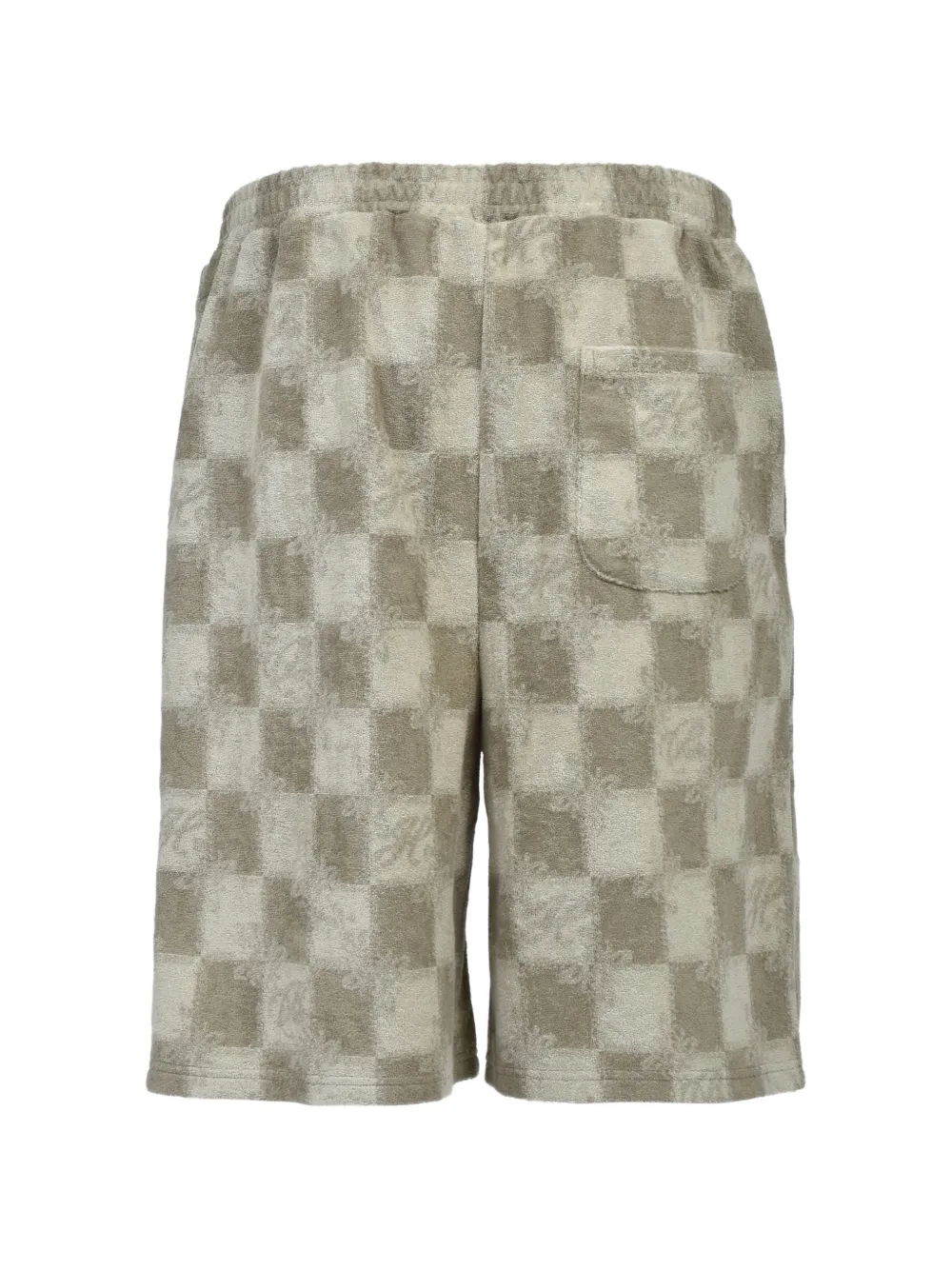BREATH Badstof shorts met geruit patroon Beige