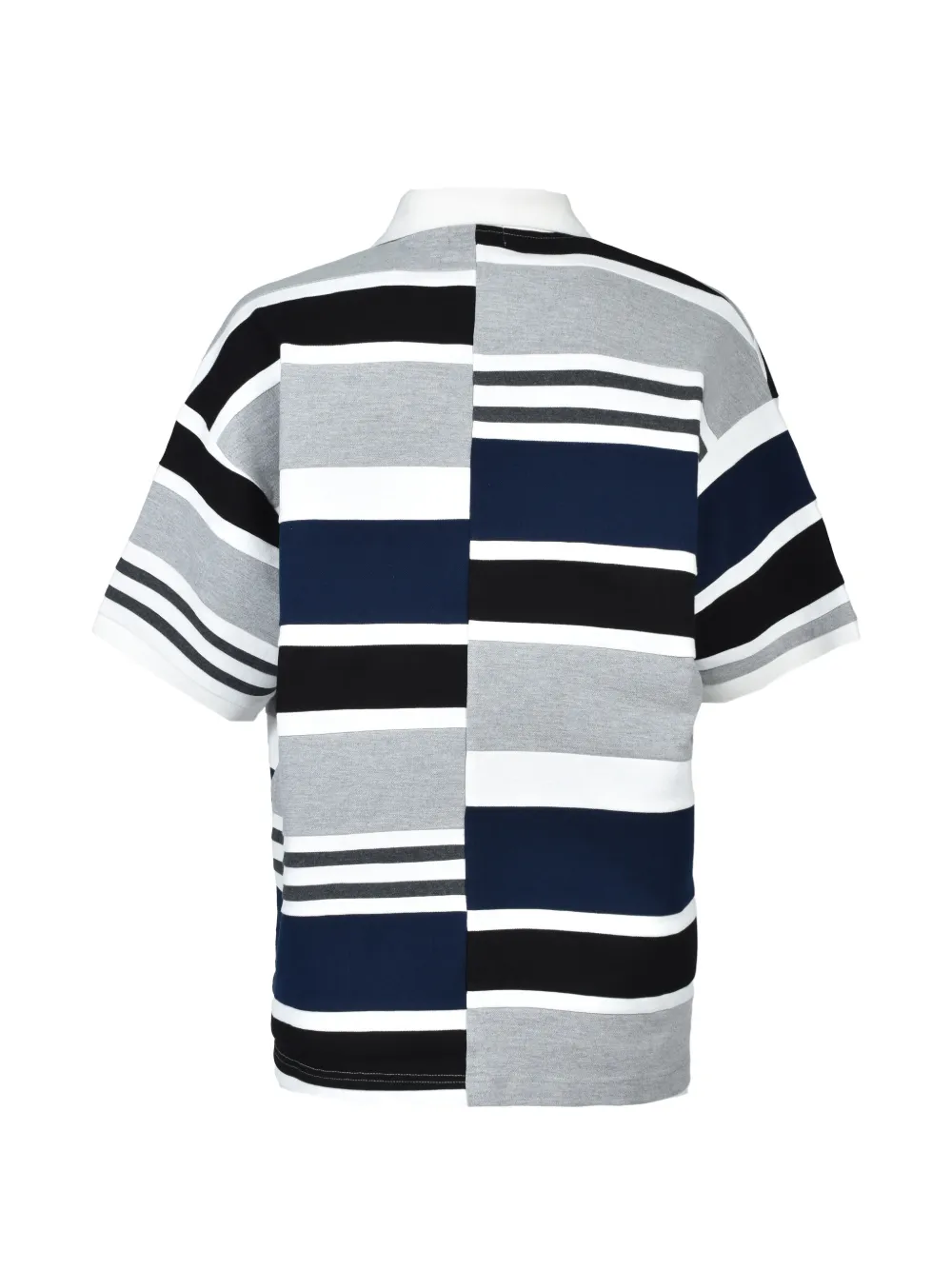 BREATH Gestreept poloshirt met patch Wit