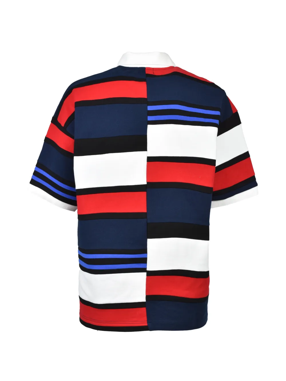 BREATH Gestreept poloshirt met patch Wit