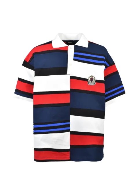 BREATH striped patch-detail polo shirt