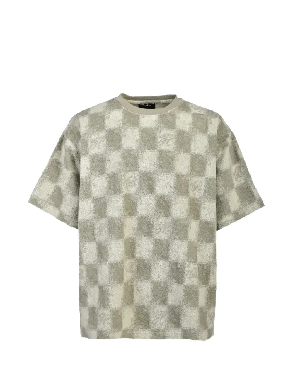 BREATH checkered terry-cloth T-shirt - Toni neutri