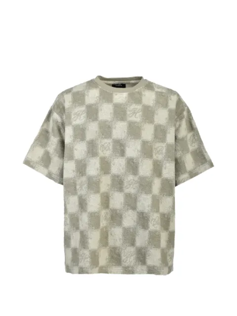 BREATH checkered terry-cloth T-shirt