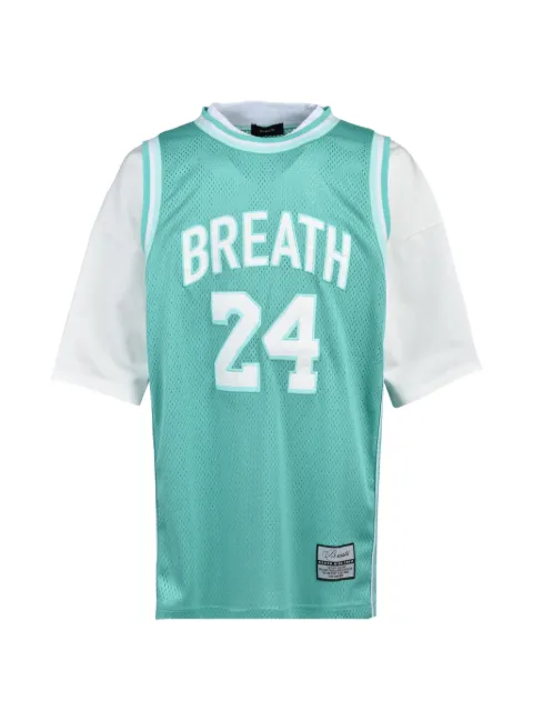 BREATH mesh-layered T-shirt