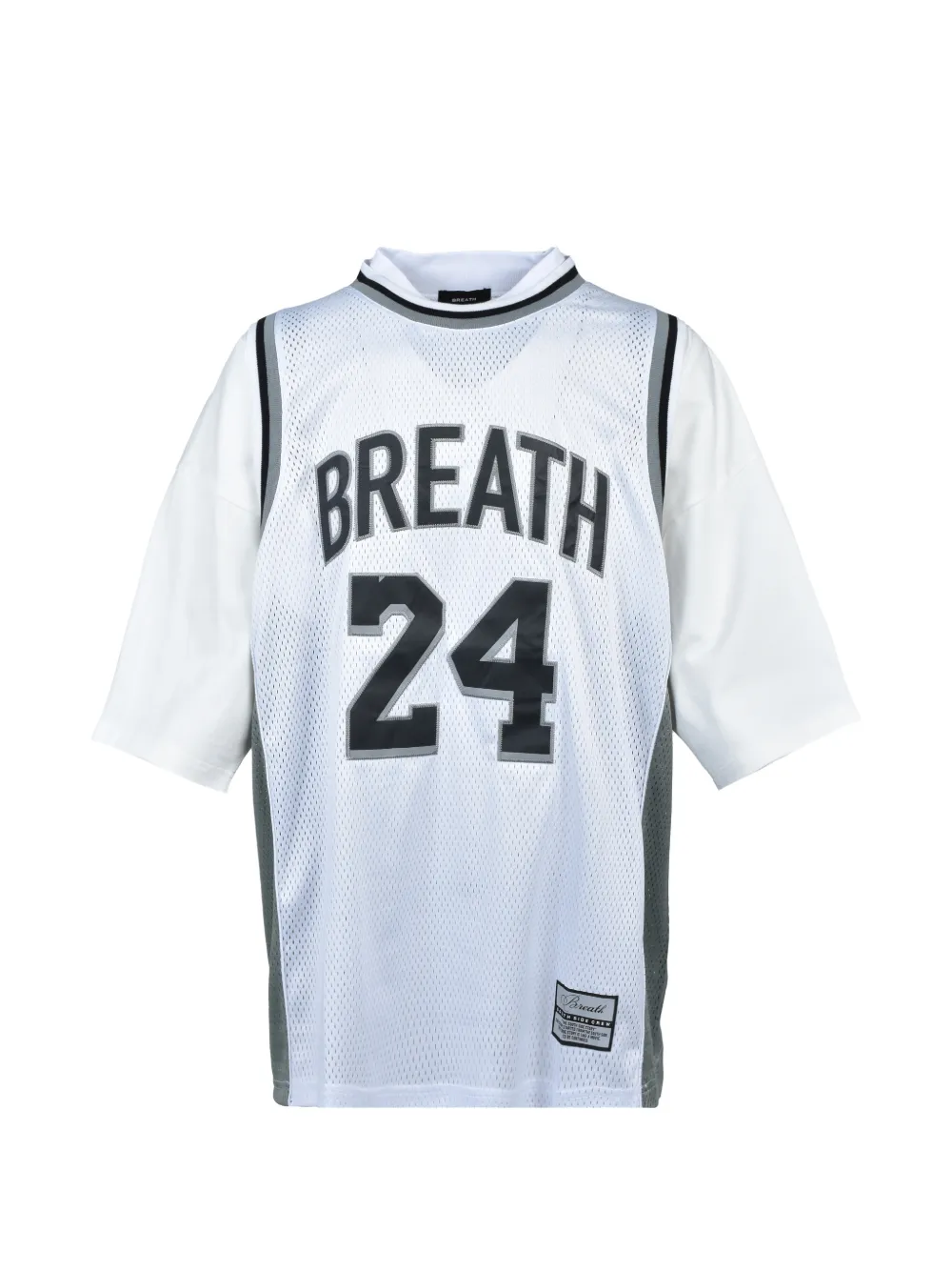 BREATH layered-effect mesh T-shirt - Bianco