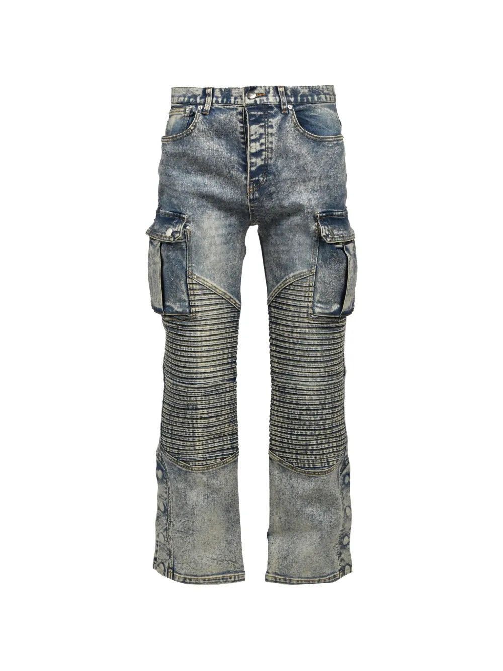 BREATH panelled cargo jeans - Blu