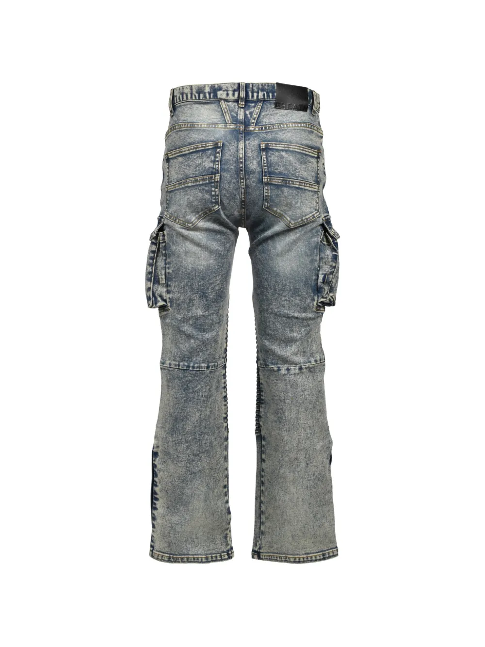 BREATH Cargo jeans met vlakken Blauw
