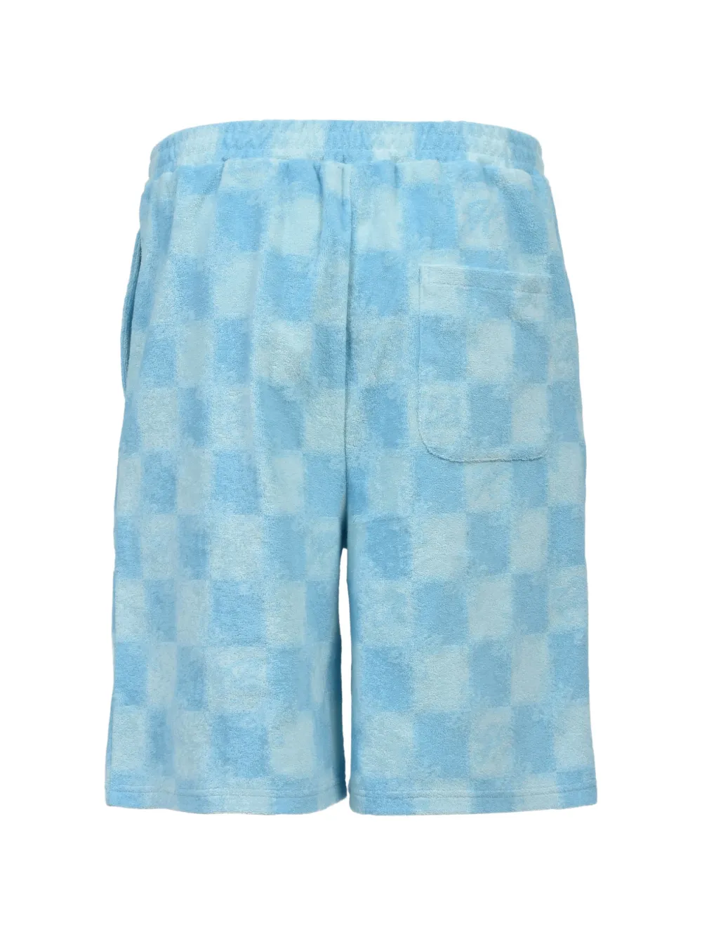 BREATH Badstof shorts met geruit patroon Blauw