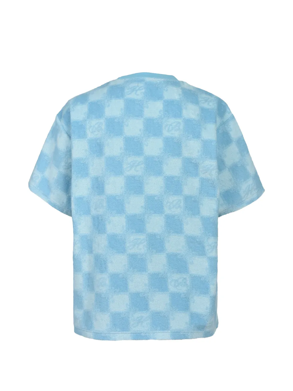 BREATH Badstof T-shirt met ruiten Blauw