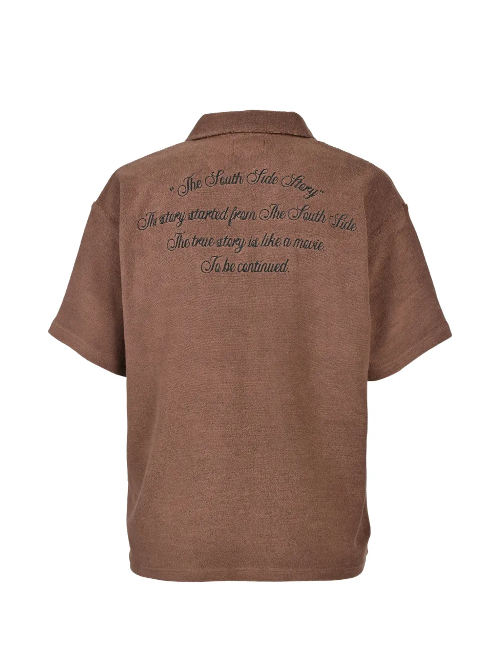 BREATH Poloshirt met geborduurd logo Bruin