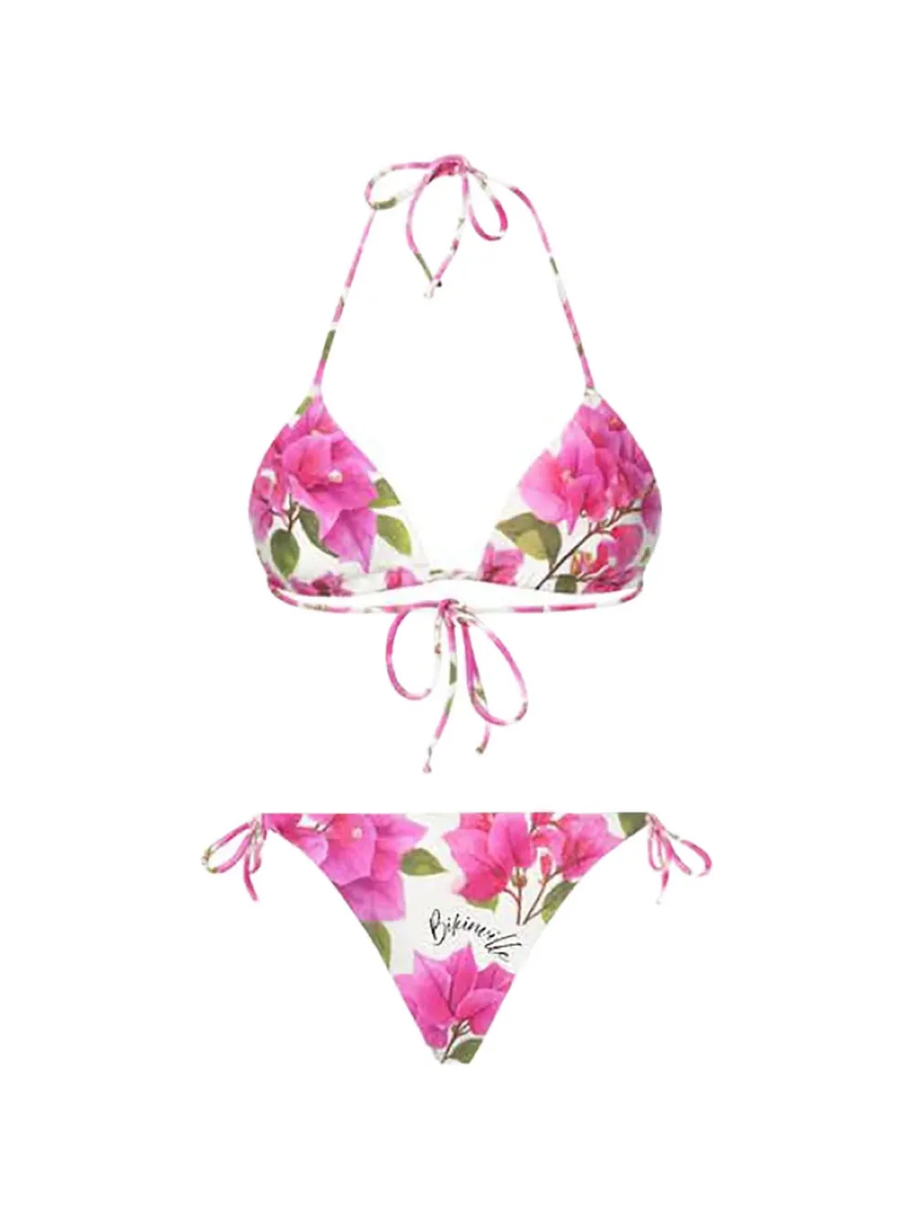 BIKINVILLE Bouganvillea Bliss floral-print triangle bikini - Rosa