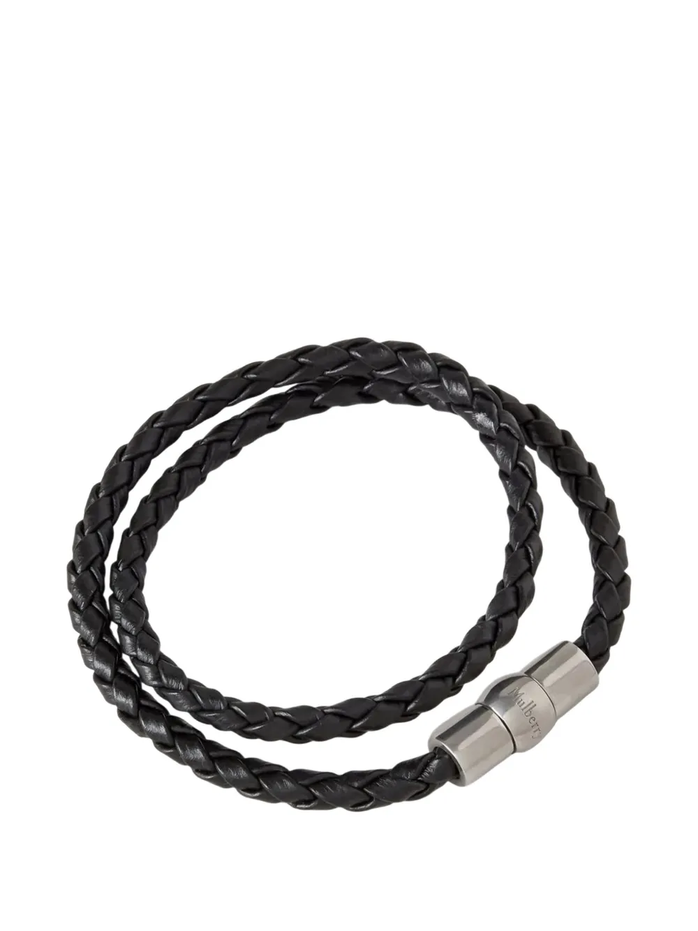 Mulberry Iris double woven leather bracelet - Nero