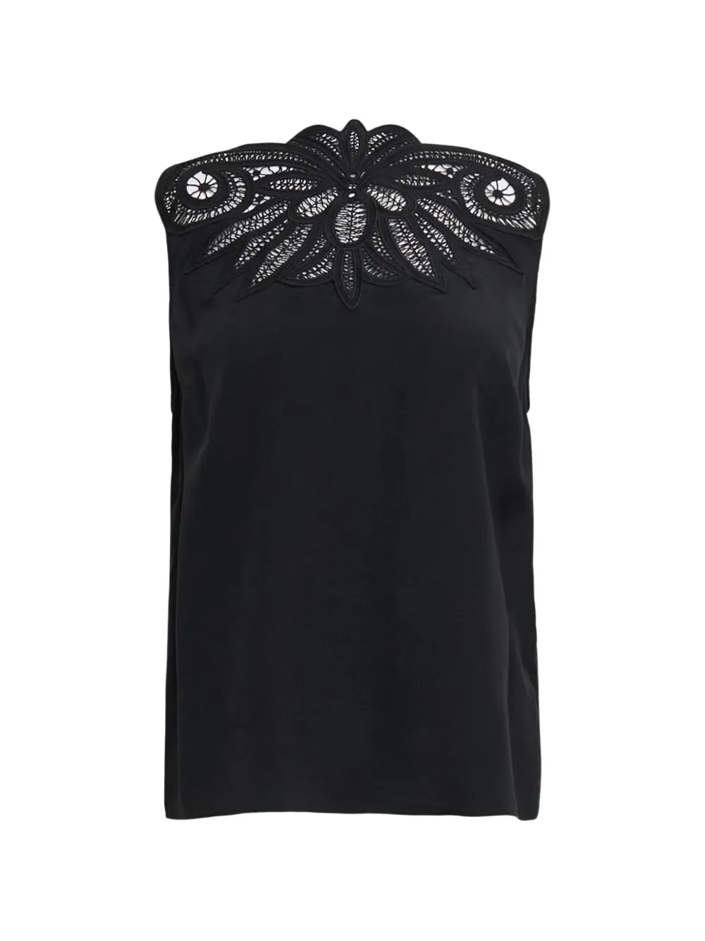 Ulla Johnson Rea lace-appliqué top - Nero