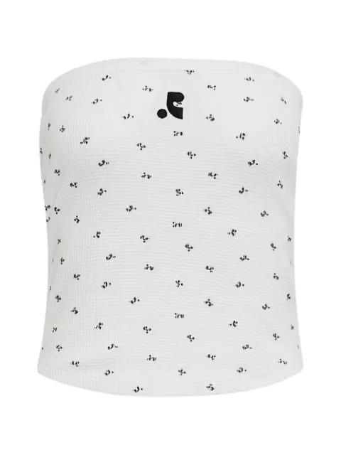 Rest & Recreation logo-pattern tube top