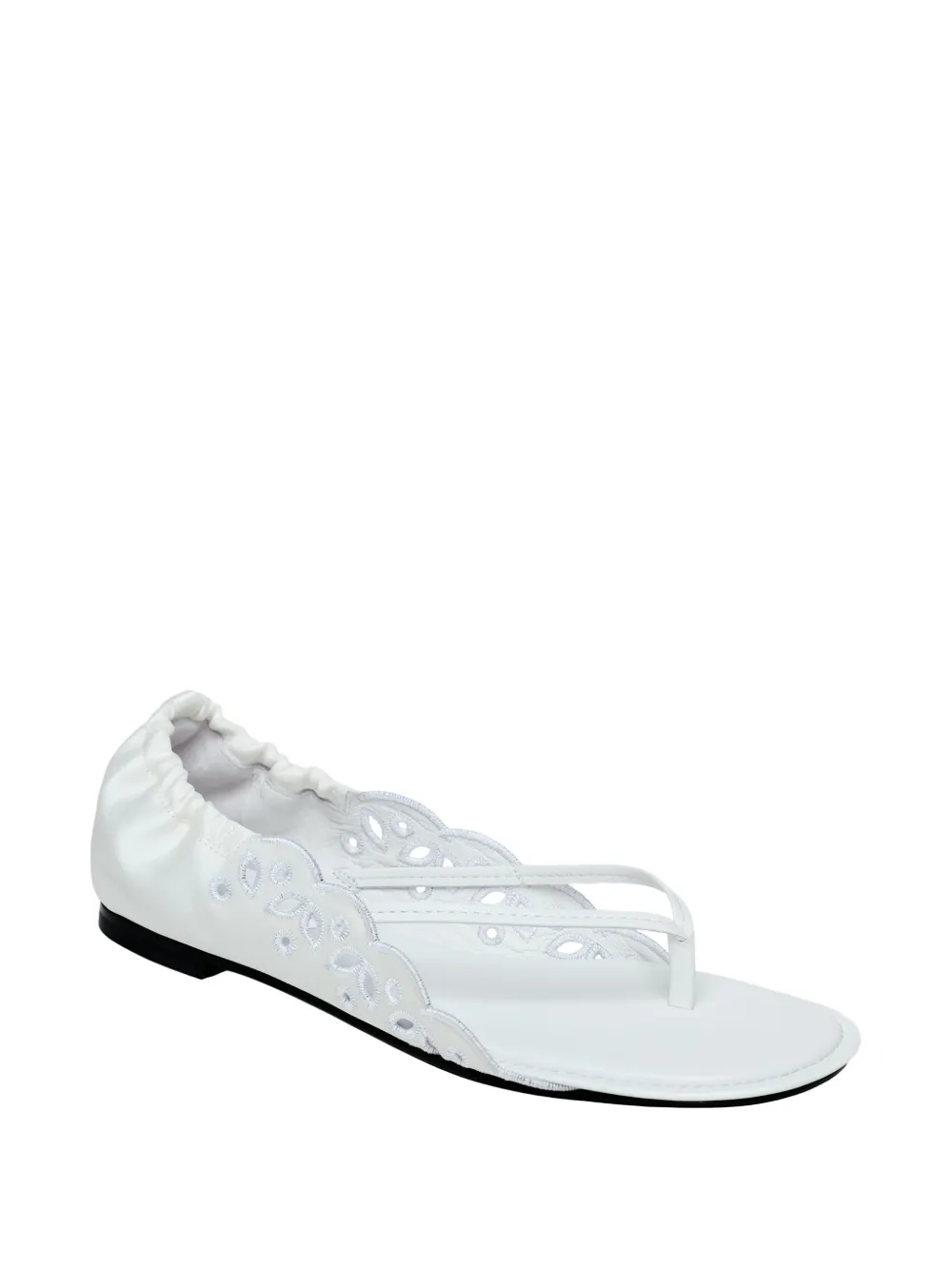 Jacquemus Les Sandales Nu-Pieds embroidered sandals Wit
