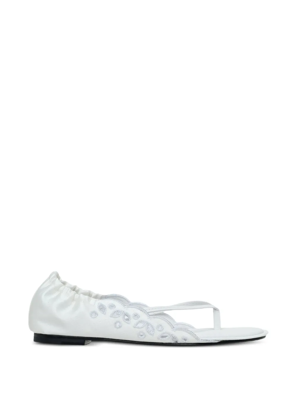 Jacquemus Les Sandales Nu-Pieds embroidered sandals - White