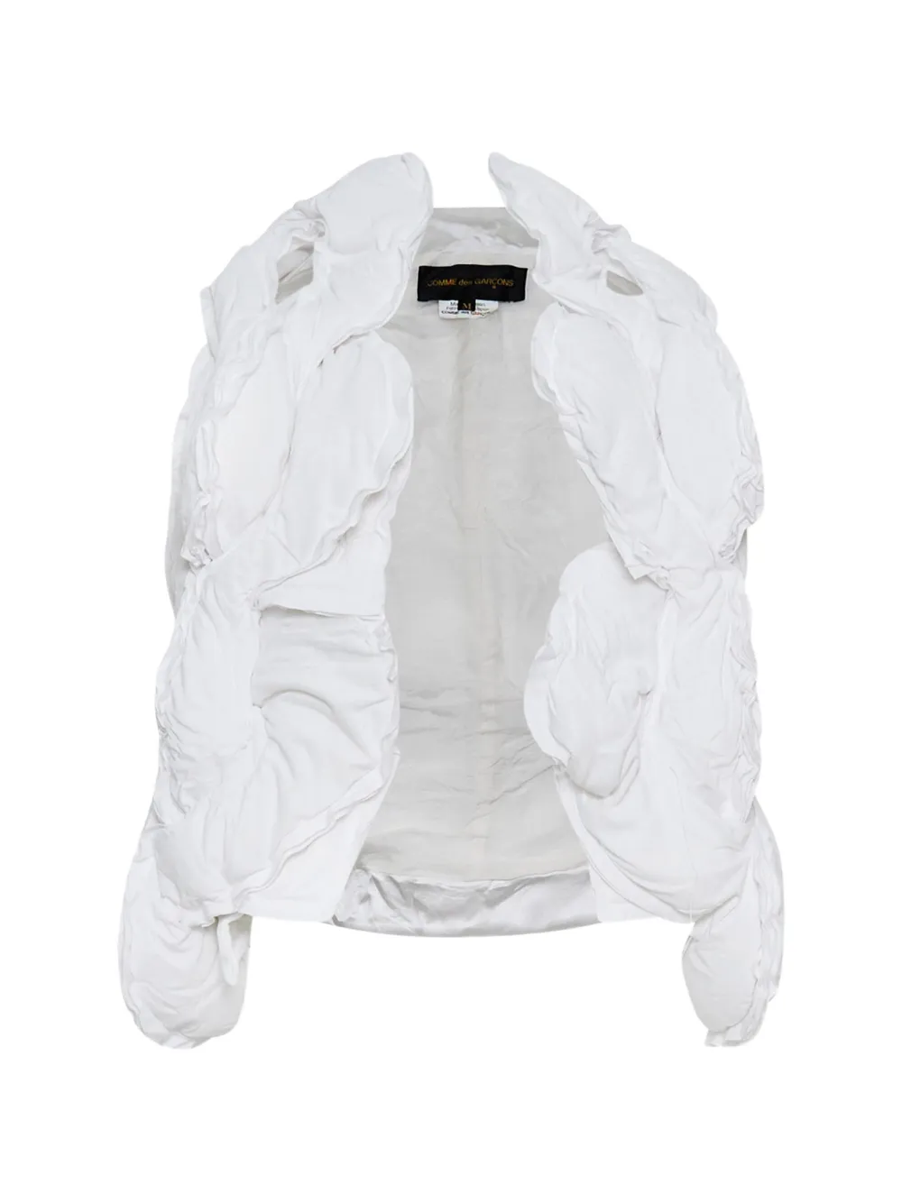 Comme Des Garçons padded ruffled-detailing vest - Weiß