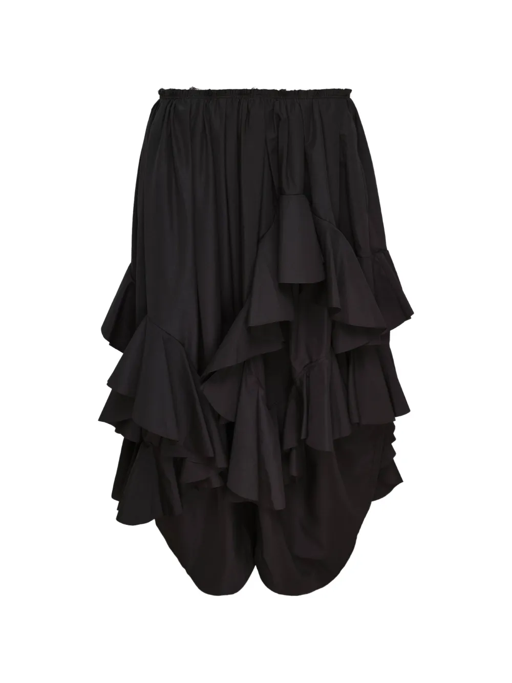Comme Des Garçons Comme Des Garçons ruffled-detail trousers - Nero