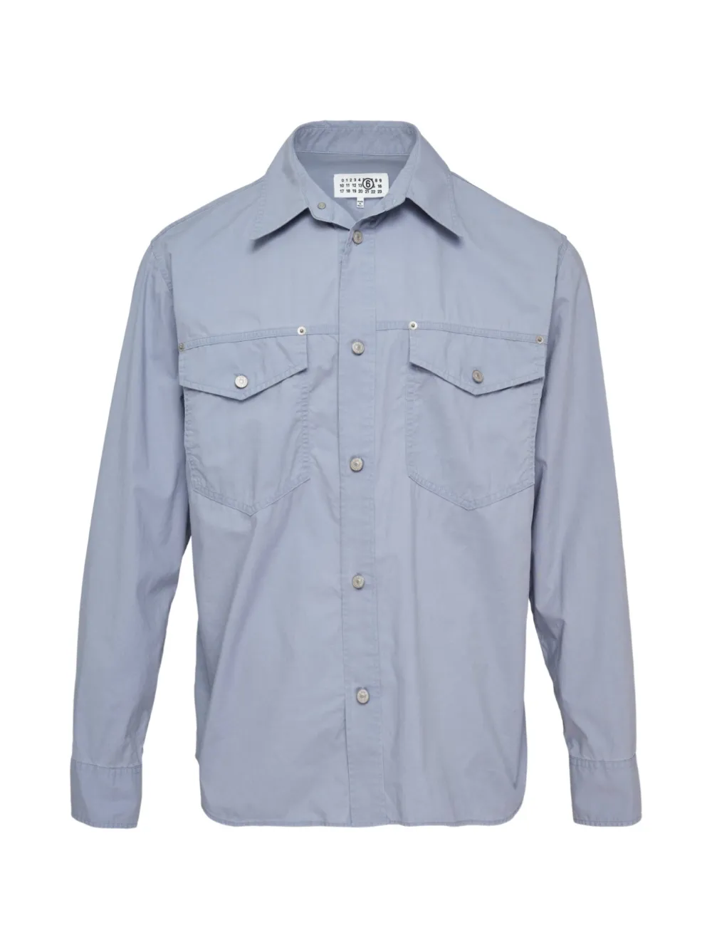 MM6 Maison Margiela western-style panelled shirt - Blau