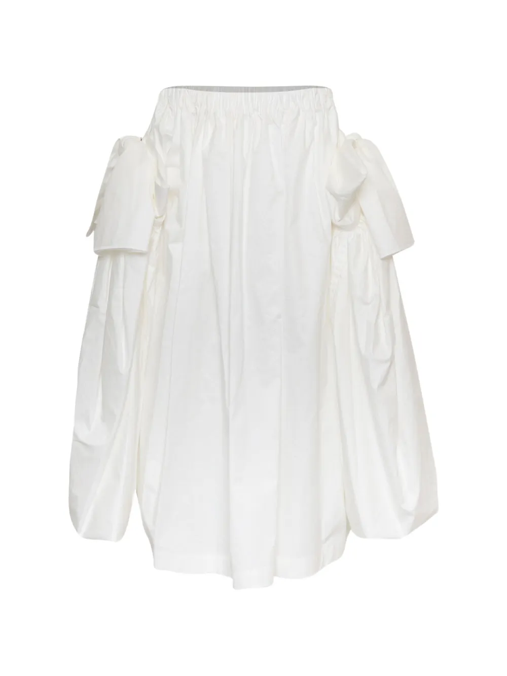 Comme des Garçons TAO bow-detail gathered skirt - Bianco