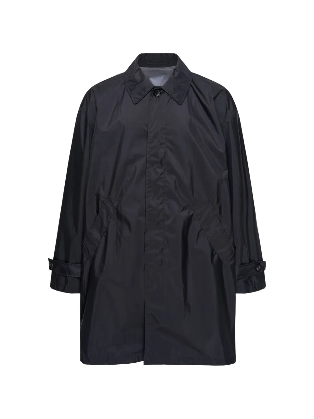 Mastermind Japan Balmacaan skull-print coat - Black