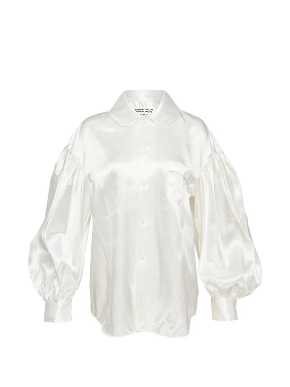 Comme Des Garçons Comme Des Garçons garment-washed puff-sleeve blouse - Bianco