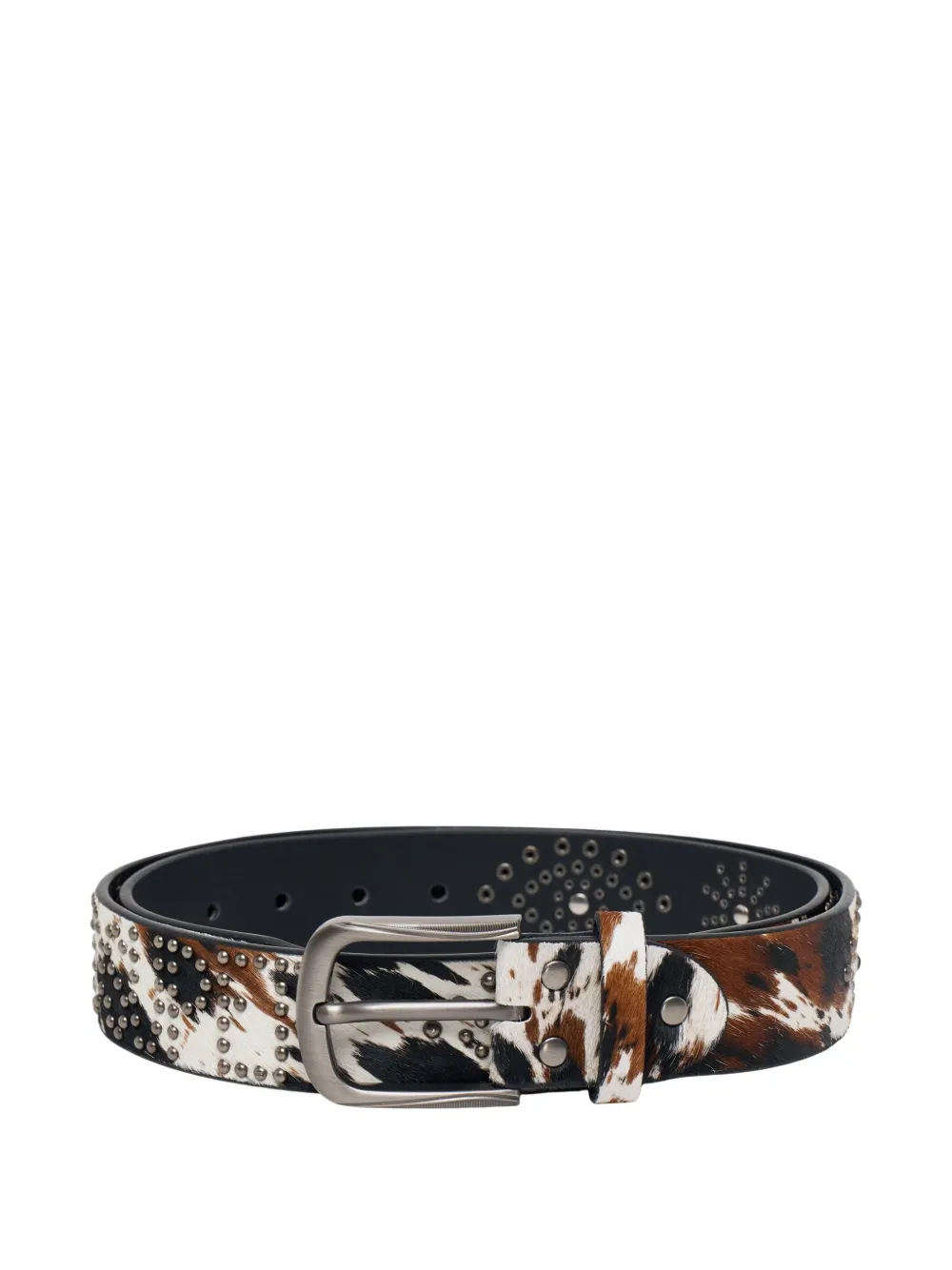 KidSuper studded horse-hair belt - Marrone