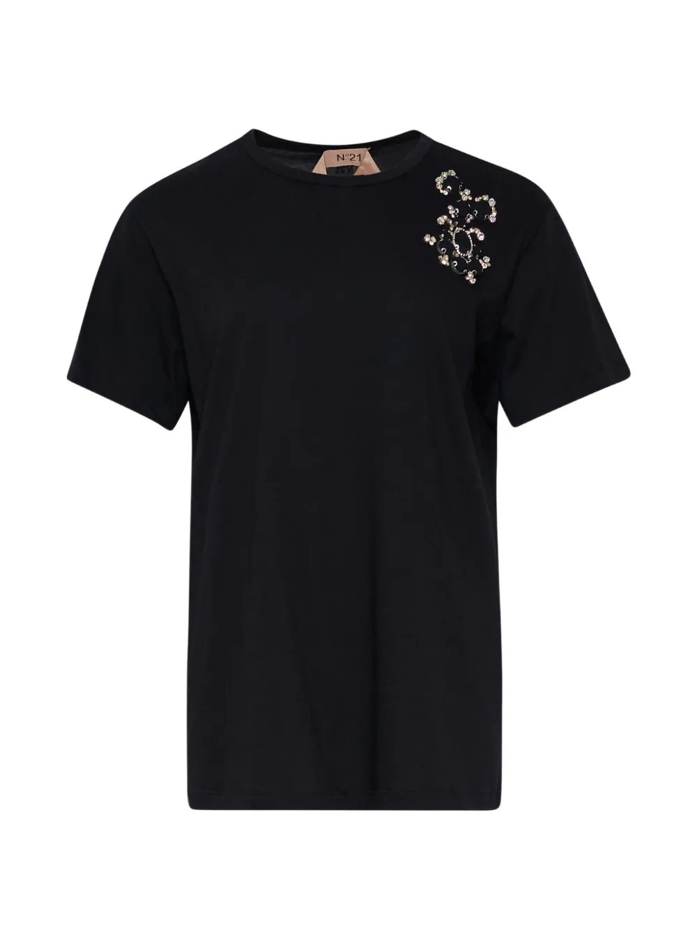 Nº21 crystal-embellished T-shirt - Nero