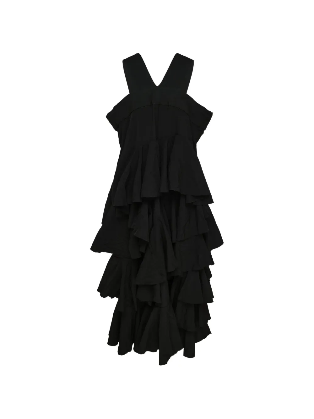 Comme Des Garçons Comme Des Garçons ruffled garment-treated pinafore dress - Black