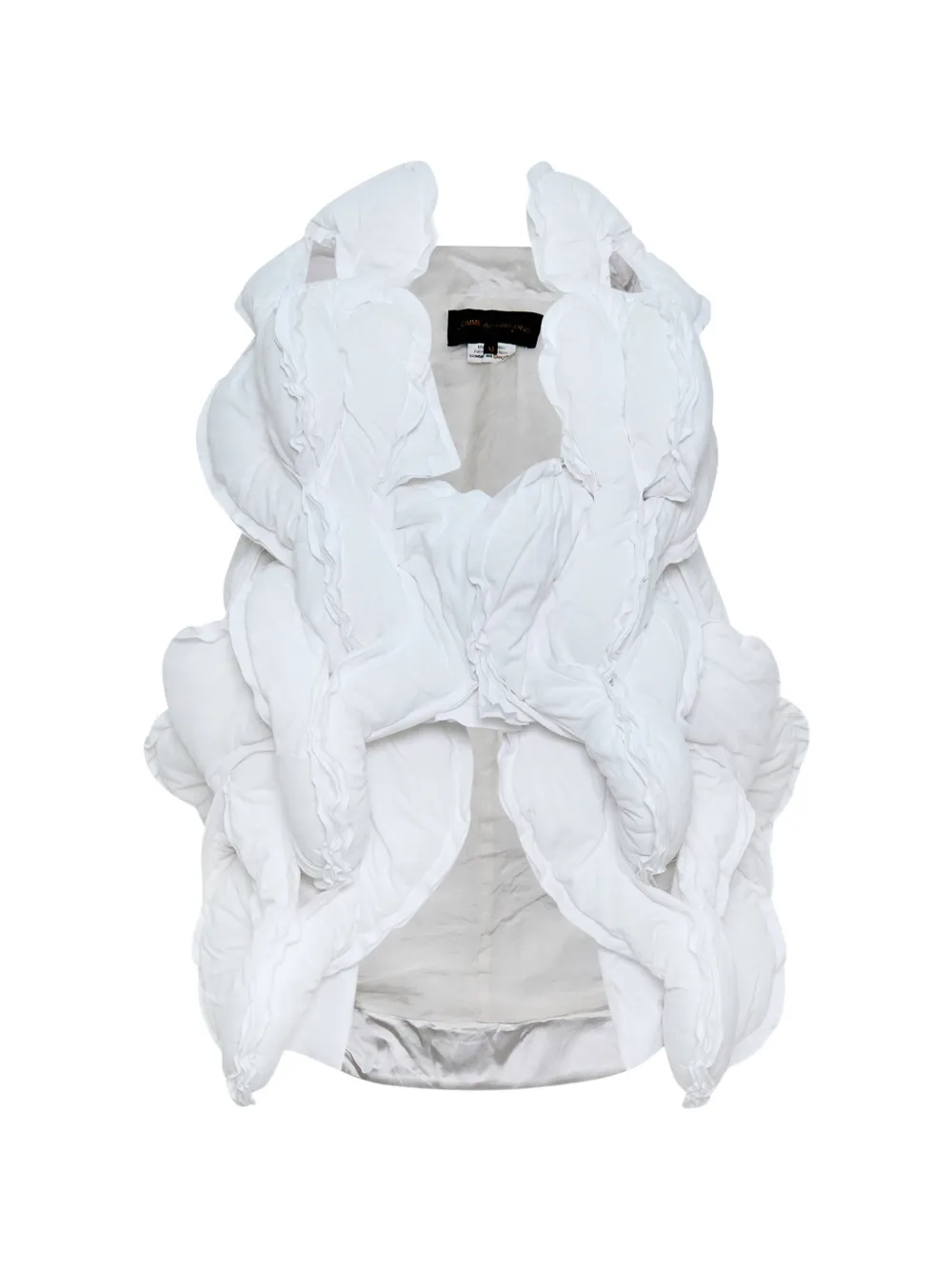 Comme Des Garçons ruffled-detail gilet - Bianco